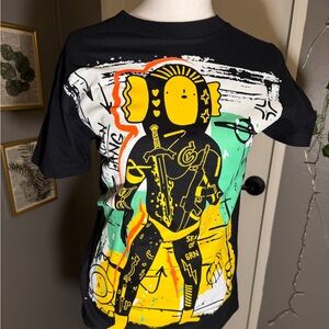 The‎ Boys Club Black Tee with Vibrant Graphic